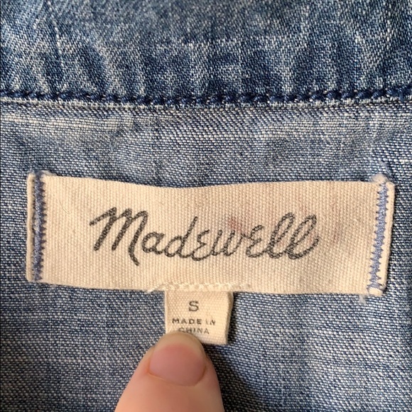 Madewell chambray lace up shirt! - Picture 5 of 8